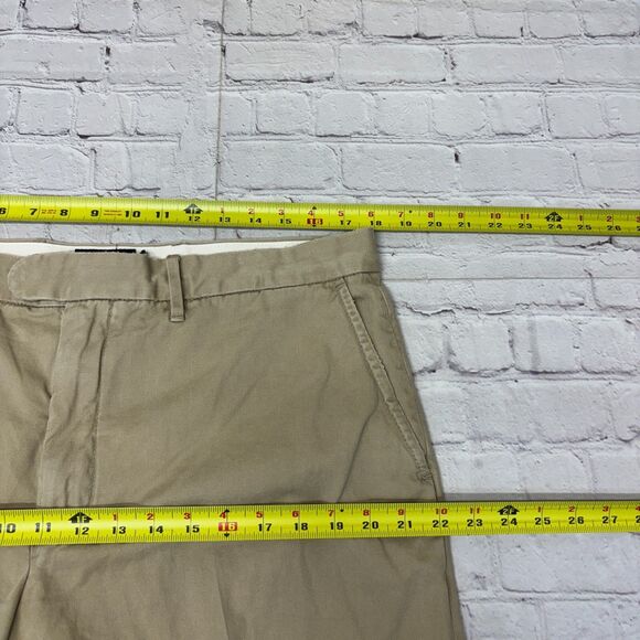 Vintage Ralph Lauren Rugby Men Flat Front Chino Shorts Size 36 Beige M294 -29 - Picture 3 of 16